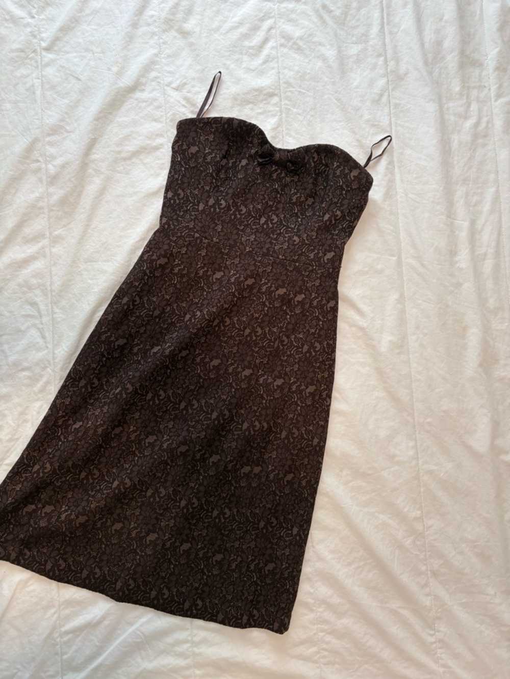 RW&CO Strapless Brown Dress